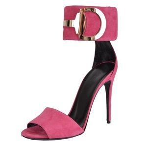 Gucci Petunia Gold Horse-bit Leather Sandal